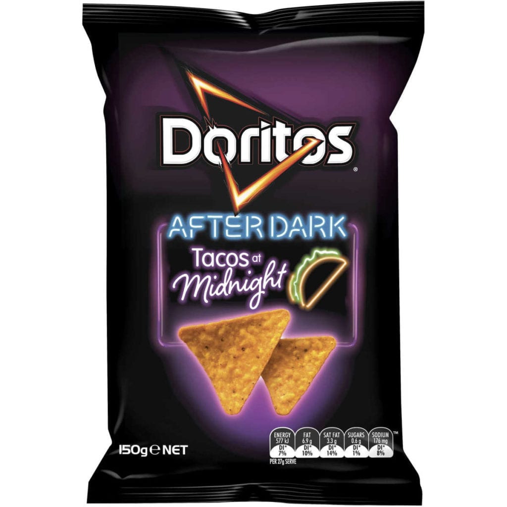 Doritos After Dark Tacos At Midnight Corn Chips 150g