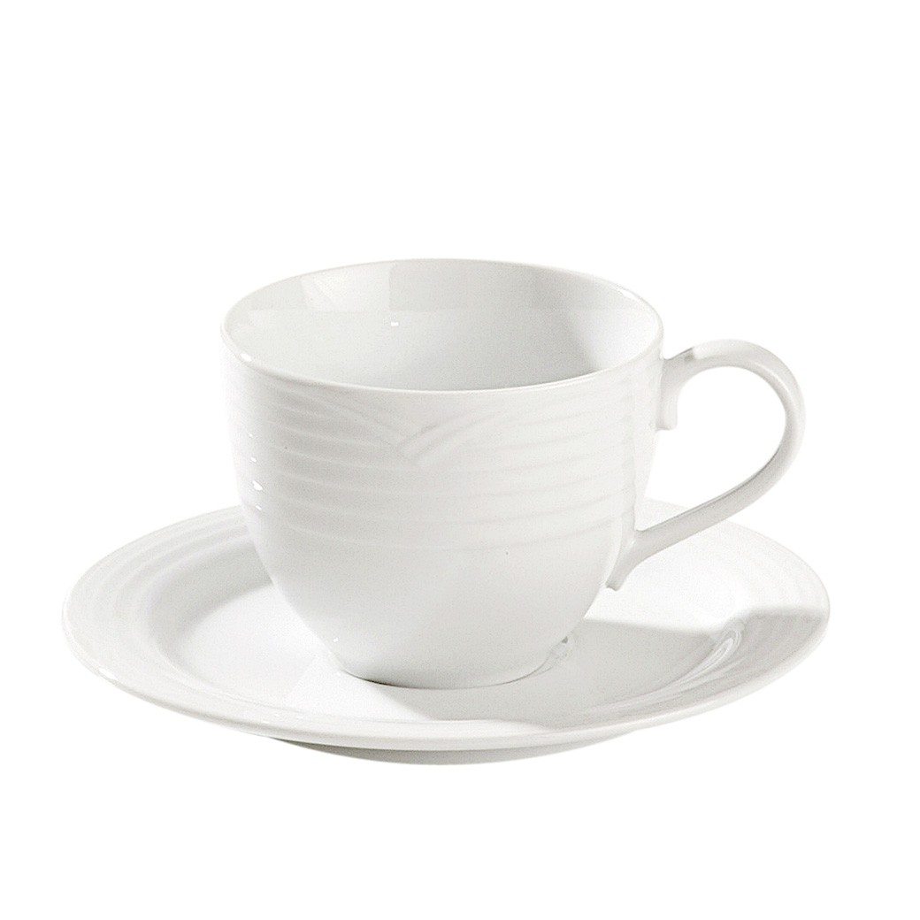Noritake Arctic White Tea Cup & Saucer Set