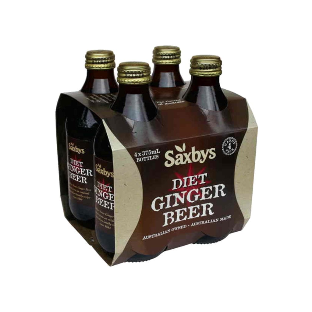 Saxbys Original Diet Ginger Beer 375mL
