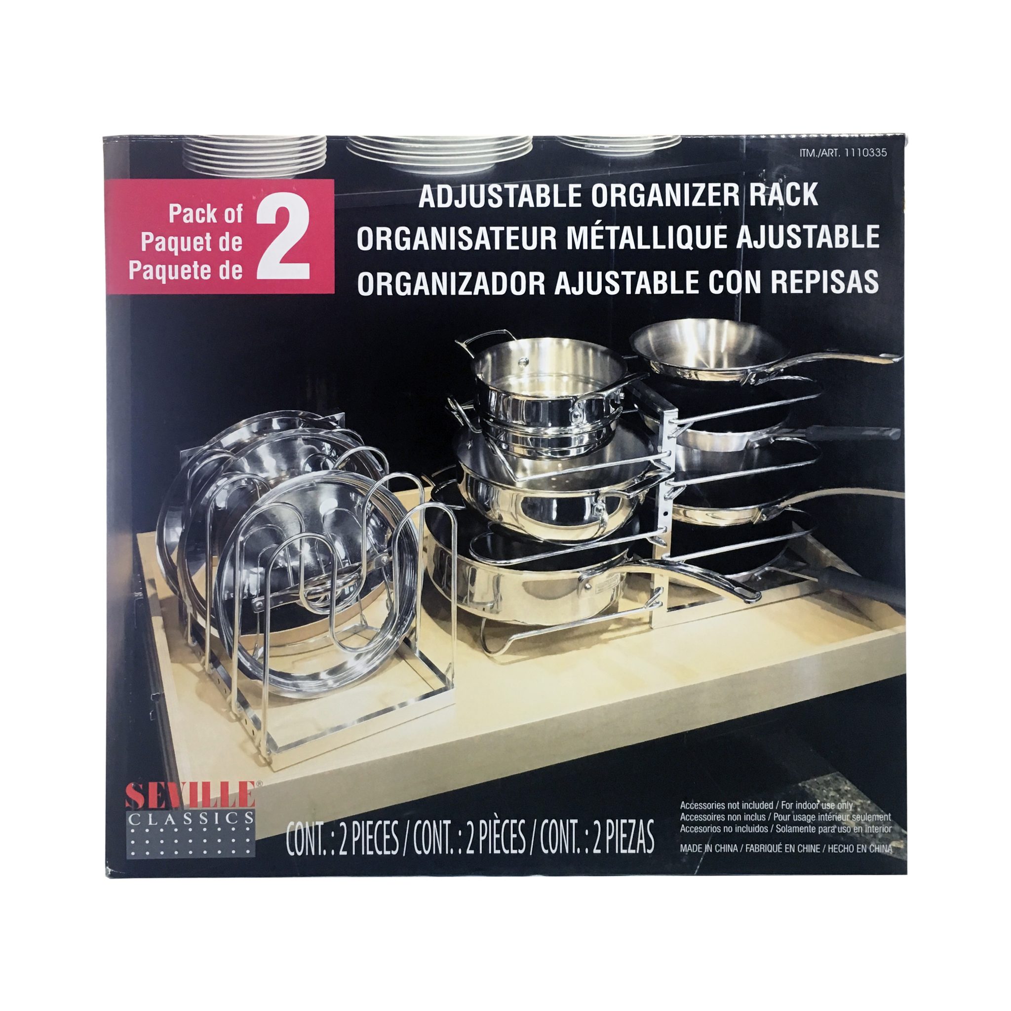 Seville Classics Pack Of 2 Adjustable Organiser Rack Ifmal Com