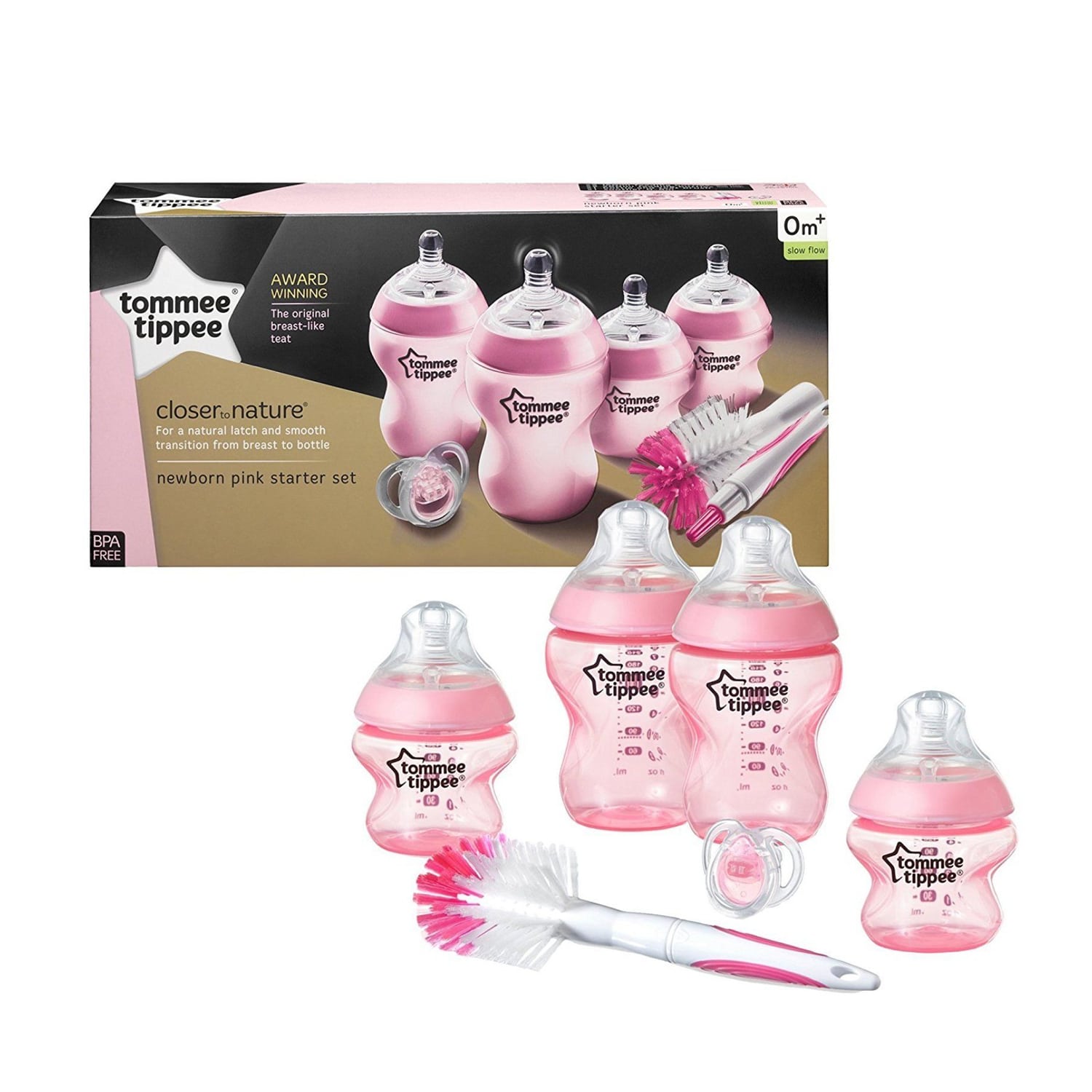 Tommee Tippee Closer to Nature Newborn Starter Set - Pink